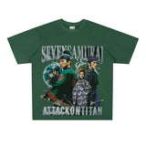 Film Star T Shirt Movie All-around Ambush Loose Retro Street Cotton Personality round Neck T-shirt Men and Women