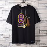 Basketball Sports T Shirt Basketball Sports Lakers Memorial Kobe Short Sleeve T-Shirt Male Students All-Match Loose