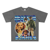 Film Star T Shirt Rescued Ginger Loose Retro Street American T-shirt Men and Women
