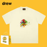 Drew T Shirts Loose Graffiti Printing
