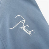 Rhude Hoodie Autumn Winter Retro Stand Collar Half Zip Embroidery Stitching Sweatshirt