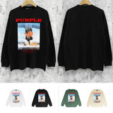 Purple Brand Long Sleeve T-Shirt Fashion Loose Long Sleeve Top