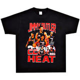 Basket Ball Star T Shirt Jimmy Butler Printed Washed Distressed T-shirt Cotton Short Sleeve round Neck