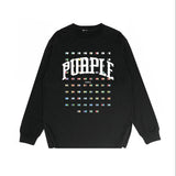 Purple Brand Long Sleeve T-Shirt Fashion Loose Long Sleeve Top
