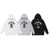 Bathing Ape Hoodie Autumn/Winter Letter Print Loose Hoodie Pullover Ape Sweater