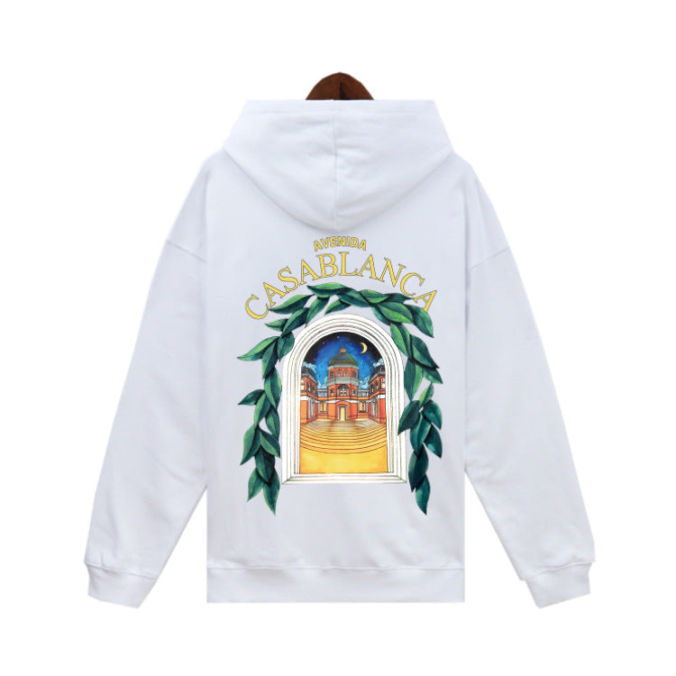 Casablanca Hoodie autumn and winter hooded sweater terry pure cotton