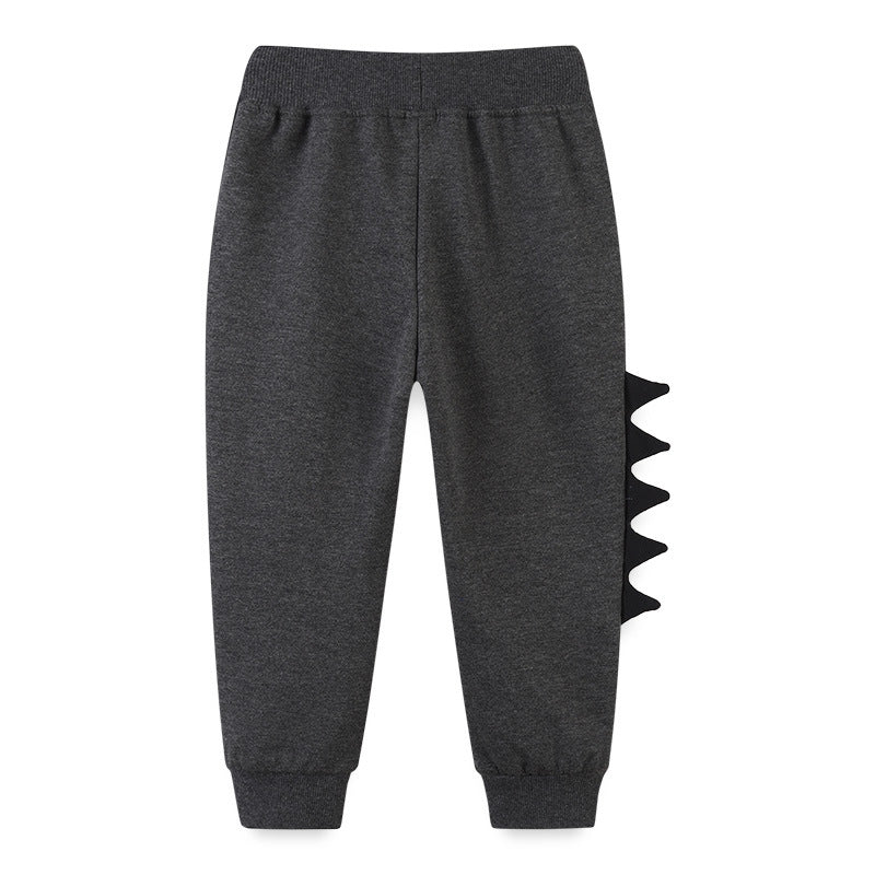 Boy Pants Children's Sweater Sports Pants Boys Cartoon Embroidered Trousers Cotton