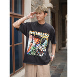Film Star T Shirt Cotton Short Sleeve Loose Retro Design T-shirt