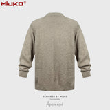 MIJKO Mens Jacket Plush Knitted Sweater Unisex Jacket