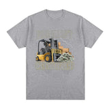 Funny Forklift Certified Operator Print T-Shirt Men Vintage