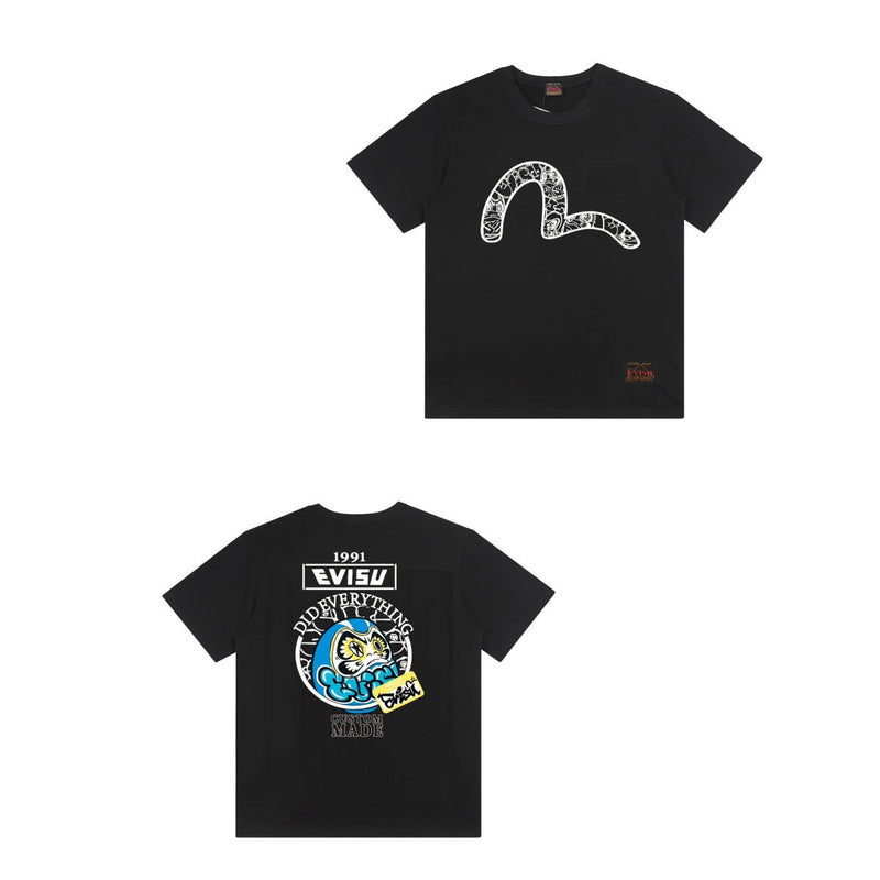 Evisu T Shirts Loose Versatile Casual T-Shirts