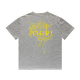 Amiri T Shirt Printed Casual Hip Hop round Neck Short Sleeve T-shirt