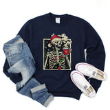 Dead Inside Skeleton Christmas Sweatshirt Sarcastic Christma