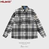 MIJKO Mens Jacket Plaid Unisex Jacket