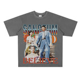 Film Star T Shirt Movie Nostalgia Audrey Hepburn Rome Loose Retro Street T-shirt
