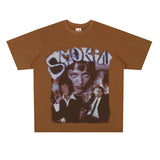 Film Star T Shirt Cotton Short Sleeve Loose round Neck Retro Design T-shirt