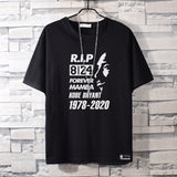 Basketball Sports T Shirt Commemorative Kobe No. 24 Short Sleeve T-Shirt Male Student Basketball Loose Sports