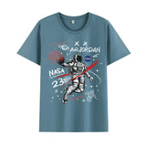 Basketball Sports T Shirt Summer Short-Sleeved T-Shirt Male Handsome Loose Student Nasa Astronaut