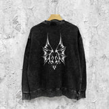 Purple Brand Distressed Sweatshirt Retro Vintage Crew Neck Sweater