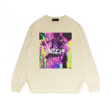 Purple Brand Long Sleeve T-Shirt Fashion Loose Long Sleeve Top