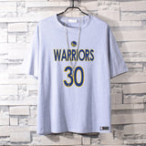 Basketball Sports T Shirt Summer Warriors Curry 30 Student Basketball Sports Breathable Short Sleeve T-Shirt Men