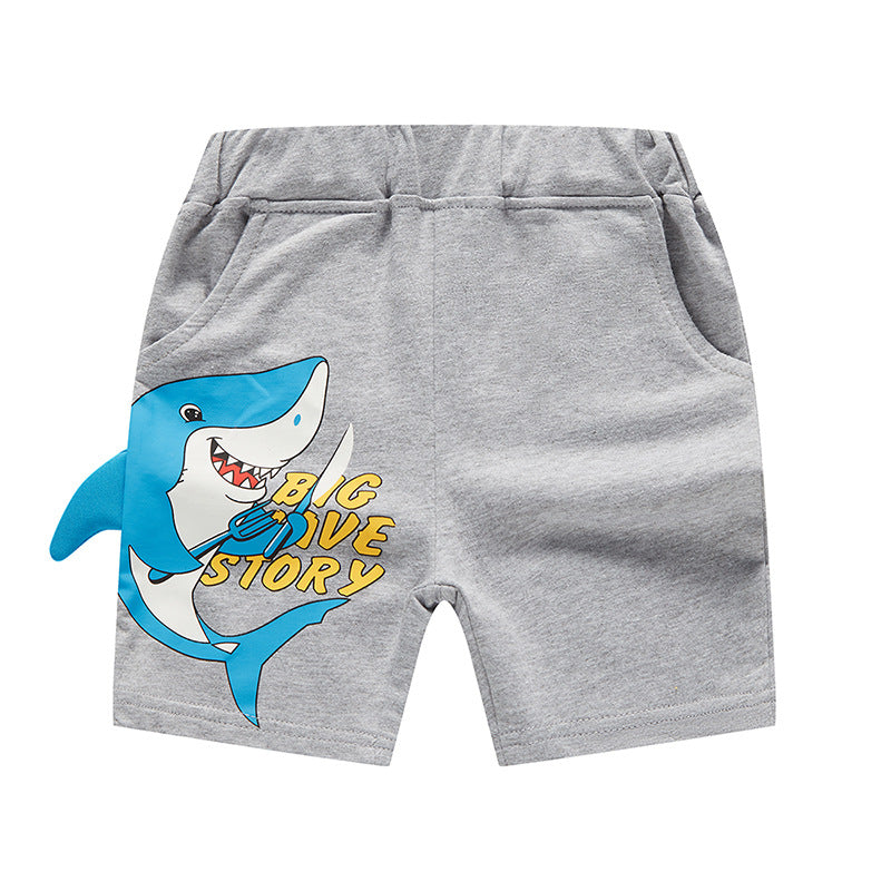 Boy Shorts Boys' Shorts Summer Fashionable Casual Pants Children's Pants Baby Korean Cartoon