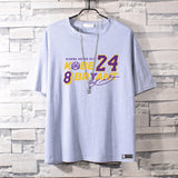 Basketball Sports T Shirt Commemorative Kobe No. 24 Short Sleeve T-Shirt Male Student Basketball Loose Sports