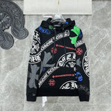 CHH Chrome Heart Hoodie Cow Print Casual Hooded Sweater Sweater Hoodie