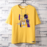 Basketball Sports T Shirt Basketball Sports Lakers Memorial Kobe Short Sleeve T-Shirt Male Students All-Match Loose
