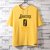 Basketball Sports T Shirt Summer Short-Sleeved T-Shirt Men'S And Women'S Nba Lakers Weishao Leisure Sports
