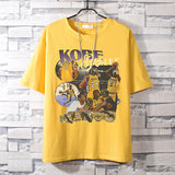 Basketball Sports T Shirt Pure Cotton Loose Short Sleeve T-Shirt Men'S Lakers Kobe Basketball Sports Half Sleeve Clothes