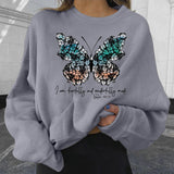 Women Printing Sweatshirts Casual Loose Short Pullover