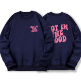 Not In The Mood Printed Hoodie Men Harajuku Warm Fleece