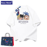 Nasa T-Shirt Short-Sleeved T-Shirt Women'S Loose Couple Outfit Summer T-Shirt Top