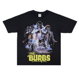 Film Star T Shirt Movie Hell-Coming Pure Cotton Loose Nostalgic Short Sleeve Retro Trendy T-shirt Men
