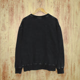 Purple Brand Distressed Sweatshirt Fashion Washed Black Long Sleeves Top