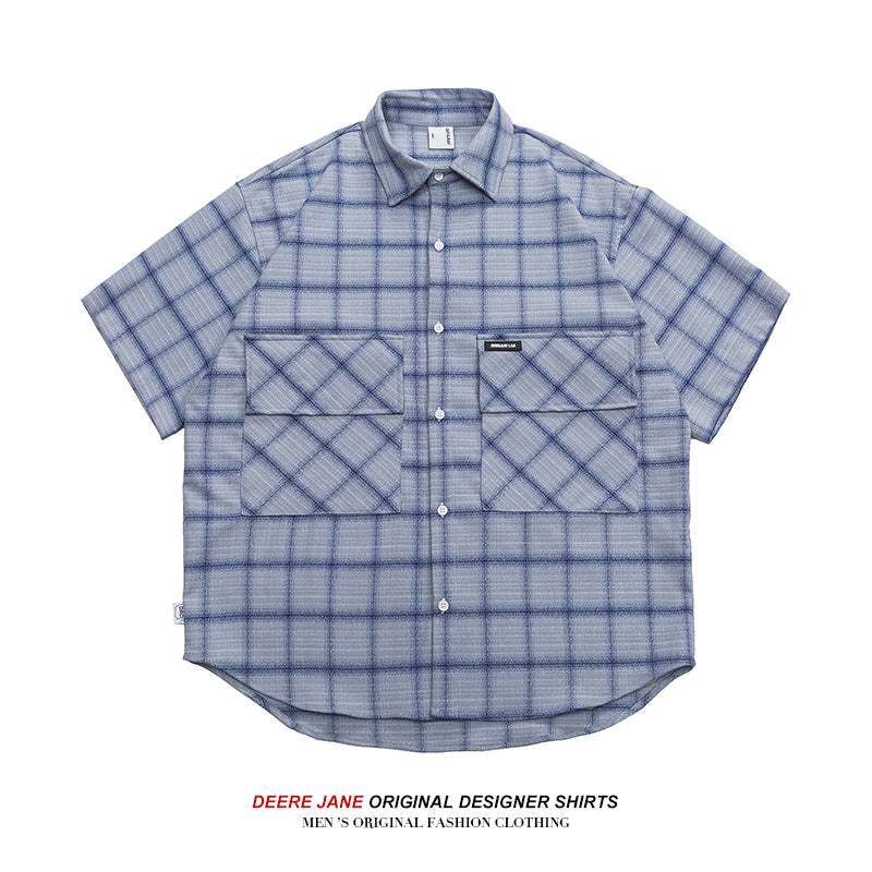 Men's Shirt Short-Sleeved Shirt Men's Summer Loose Casual Short Sleeve Jacket