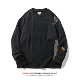Men Pullover Hoodie Sweater Men Japanese-Style Retro Loose All-Match Trendy Long Sleeve