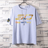 Basketball Sports T Shirt Curry Sports Short-Sleeved T-Shirt Male Student Loose-Fitting Plus Size Half-Length Sleeves