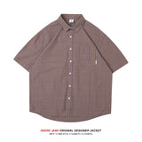 Men Shirts Summer Short Sleeve Shirt Male Baggy Coat