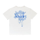 Amiri T Shirt Printed Casual Hip Hop round Neck Short Sleeve T-shirt