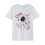 Basketball Sports T Shirt Short Sleeve T-Shirt Male Astronaut Loose Student