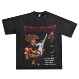 Basket Ball Star T Shirt Basketball Kyrie Irving Short Sleeve Printed American T-Shirt Retro Pure Cotton