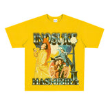 Film Star T Shirt Old Movie Singin'in the Rain Loose Retro Street Pure Cotton American T-shirt Men and Women