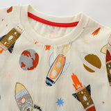 Boy T Shirt Boy's Short-Sleeved T-shirt Summer Children Knitted Cotton Children's T-shirts Cartoon Print