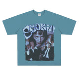 Film Star T Shirt Cotton Short Sleeve Loose round Neck Retro Design T-shirt