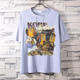 Basketball Sports T Shirt Pure Cotton Loose Short Sleeve T-Shirt Men'S Lakers Kobe Basketball Sports Half Sleeve Clothes