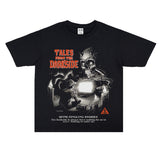 Film Star T Shirt Movie Demon Night Legend Trend Pure Cotton Short Sleeve Loose Retro T-shirt Men and Women