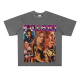 Film Star T Shirt Classic Movie Kill Bill Short Sleeve Loose Street Printed T-shirt Men and Women