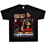 Basket Ball Star T Shirt Basketball Clarkson Washed Distressed Printed American T-shirt Retro Short Sleeve